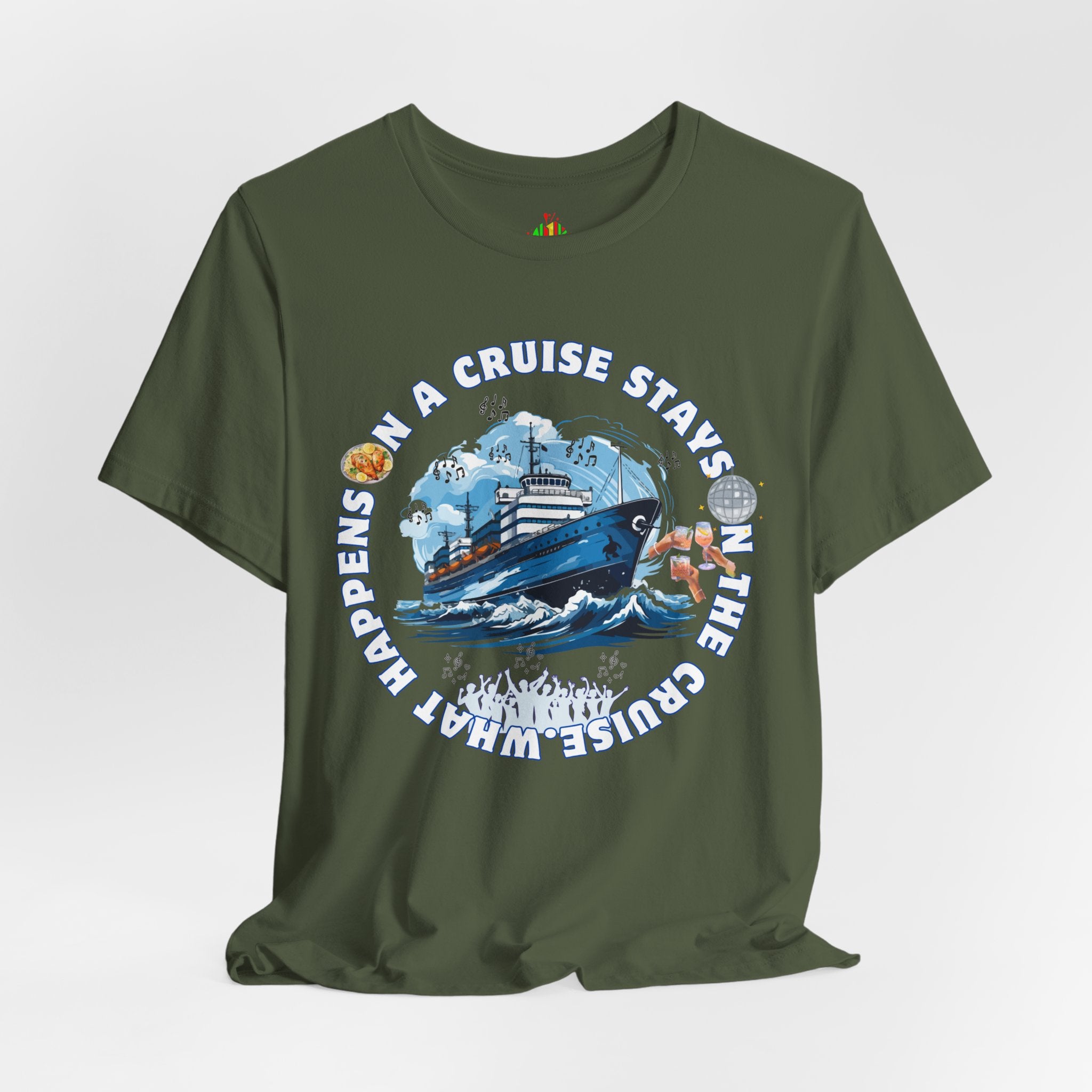 Fun Cruise Vibes Unisex Tee - "What Happens on a Cruise Stays on a Cruise"